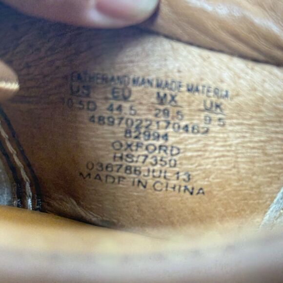 DIEHARD Sure Track Men's Size 10.5 Soft Toe Brown Leather Oxford Work Shoes - Picture 14 of 15